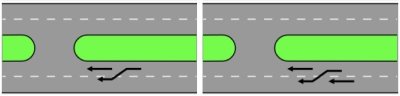 U-turn sans voies dédiées.